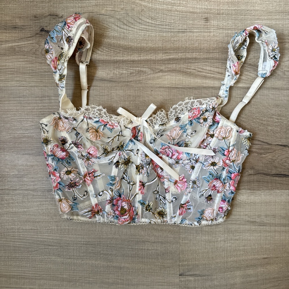 For love and lemons floral corset top